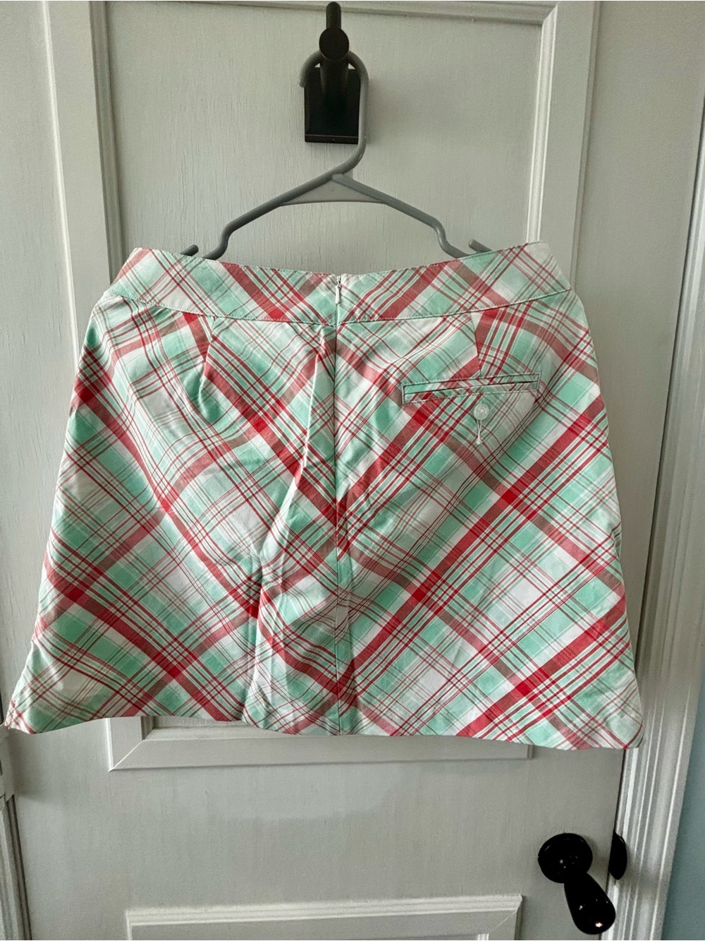 Lady Hagen White Polo and Skort with Pink & Green Plaid Trim - Picture 6 of 7